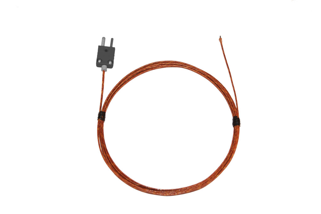 08512-81 Type-J, Fiberglass-Insulated Probe, Mini-Connector, Exposed, 24 -Gauge