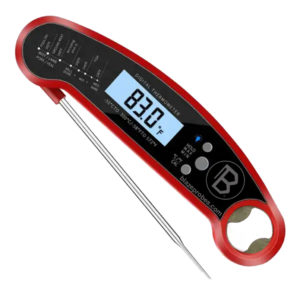 Waterproof Folding Digital Kitchen Thermometer with Min/Max Hold and Auto shutoff IP67 Rated Meat thermometer