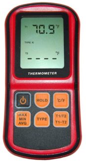 Handheld Dual Channel Digital Thermometer