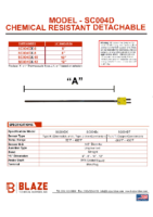 SC004DK, SC004DJ, SC004DT Chemical-Resistant-Detachable-Temperature-Sensor
